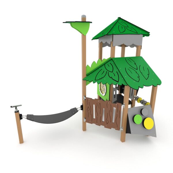 Jungle toren met speelhuis en hangmat (JL3201)