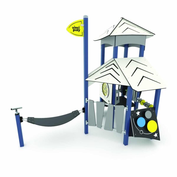 Space toren met speelhuis en hangmat (SC3401) - Afbeelding 7