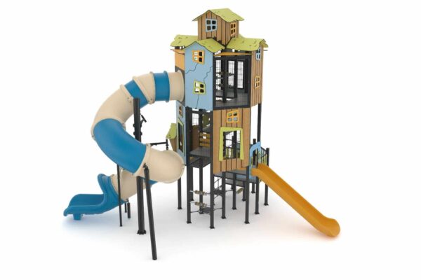 Speeldorp XL met buisglijbaan  (TT0203)