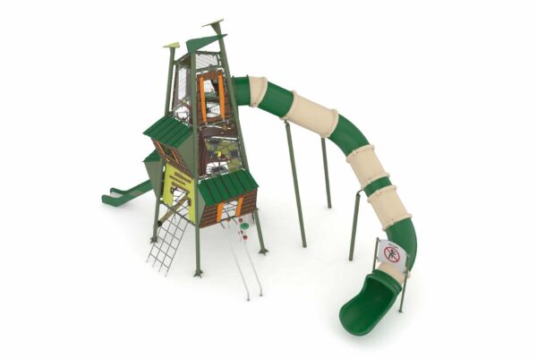Glijtoren XL met buisglijbaan  (AB0104)