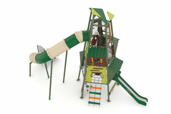 Glijtoren XL met buisglijbaan  (AB0104) - Afbeelding 3