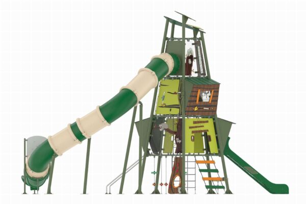 Glijtoren XL met buisglijbaan  (AB0104) - Afbeelding 4